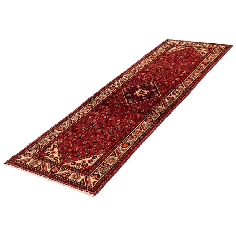 ECARPETGALLERY Hand-knotted Andelz Red Wool Rug - 3'3 x 10'1