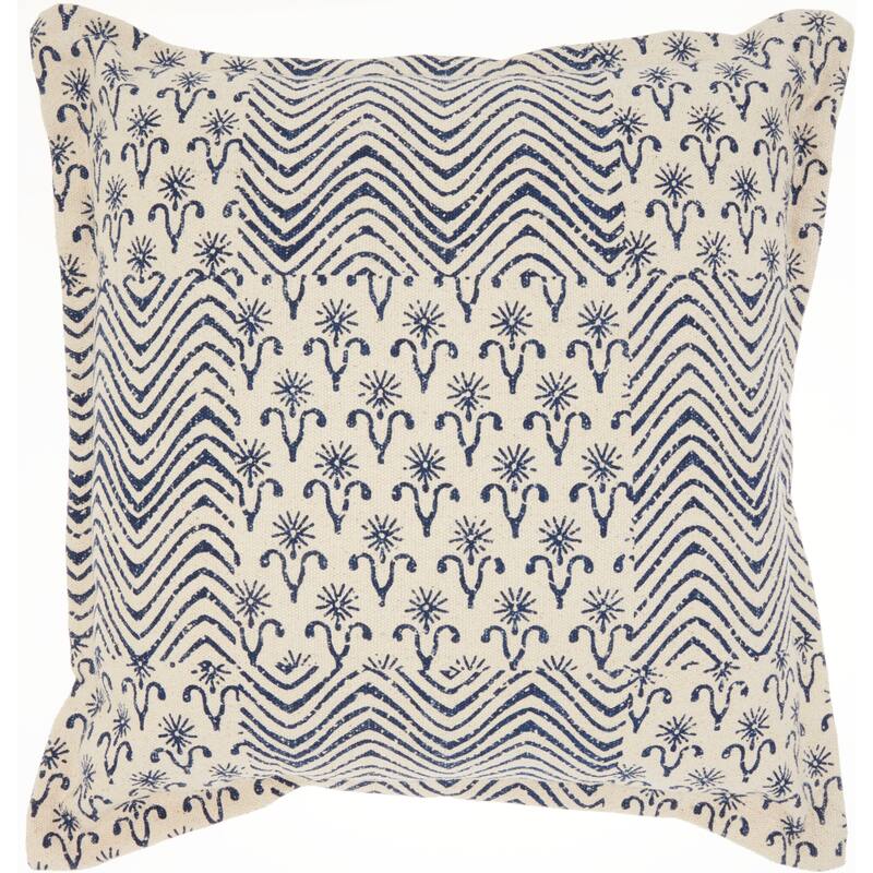 Mina Victory Lifestyle Geometric Throw Pillow - Indigo - 20" x 20"
