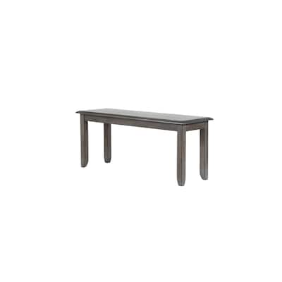 42" Shades of Gray Handcrafted Solid Oak Wood Dining Bench