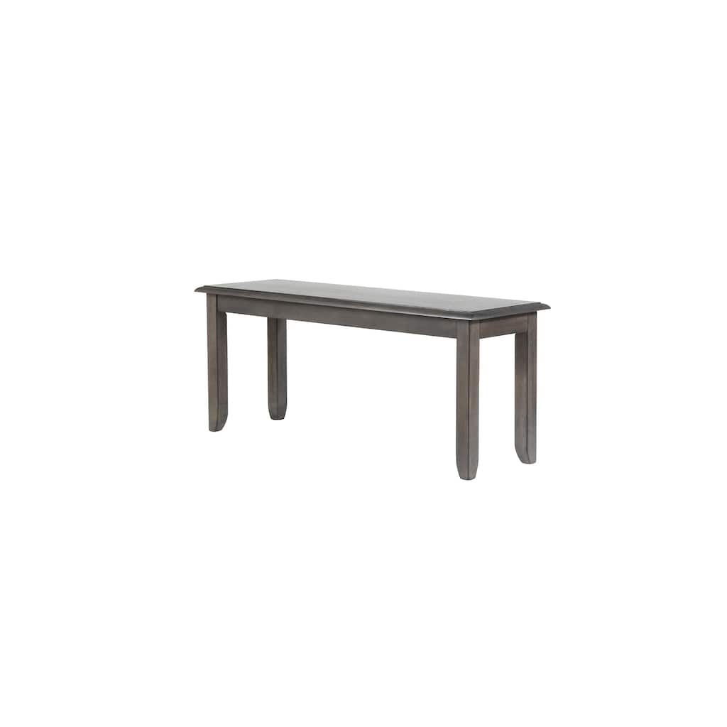 42" Shades of Gray Handcrafted Solid Oak Wood Dining Bench
