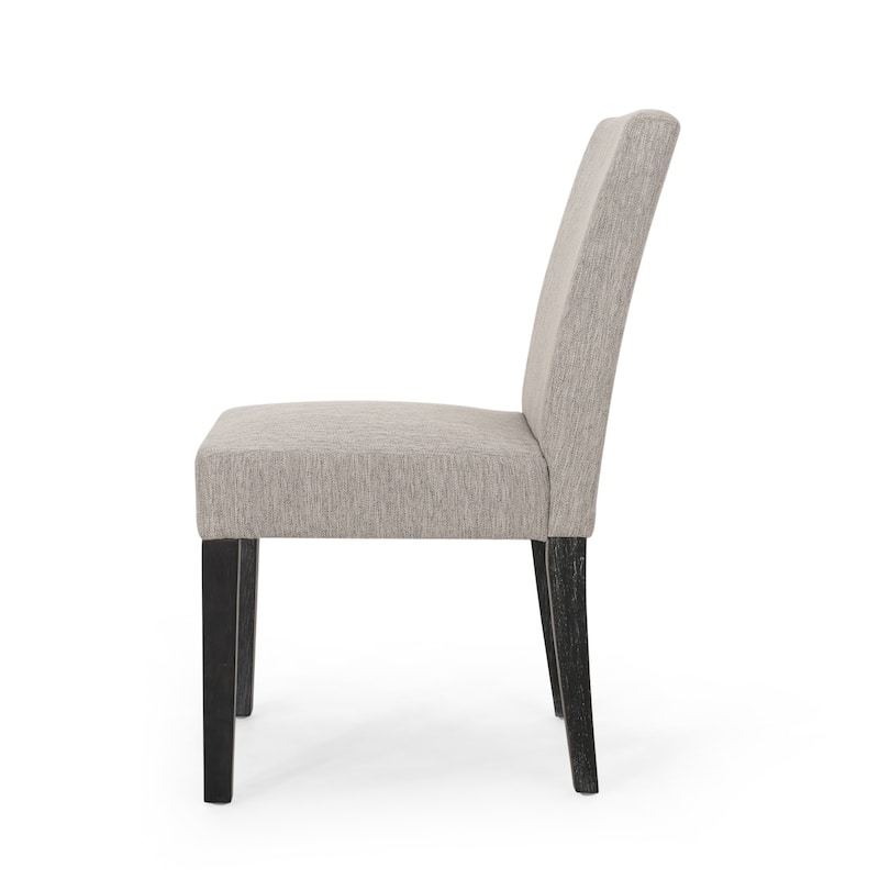 Armless Upholstered Dining Chairs Set of 2, Modern Fabric Side Chair with Tapered Legs Kitchen Dining Chairs
