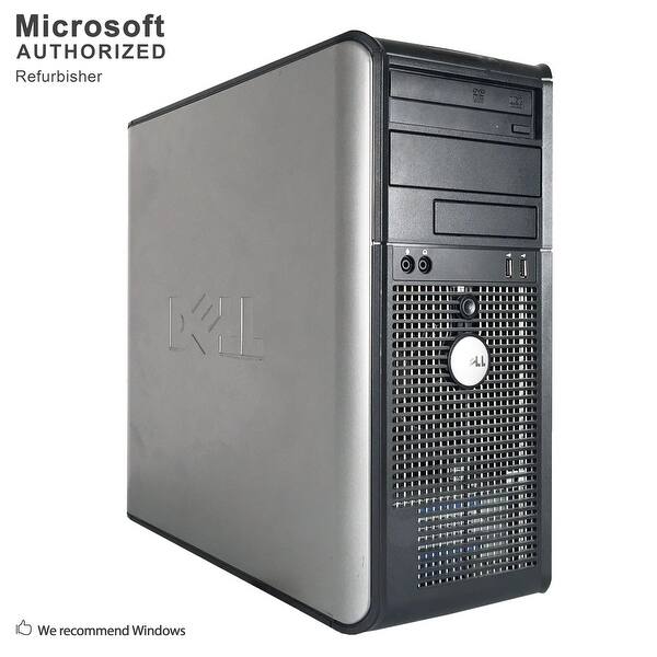 Dell Optiplex 760 Computer Tower Intel Core 2 Quad Q6600 2 4g 4gb Ddr2 1tb Windows 10 Pro 1 Year Warranty Refurbished Silver Overstock