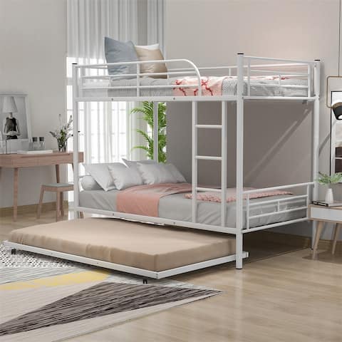 Merax Twin over Twin Metal Bunk Bed with Trundle