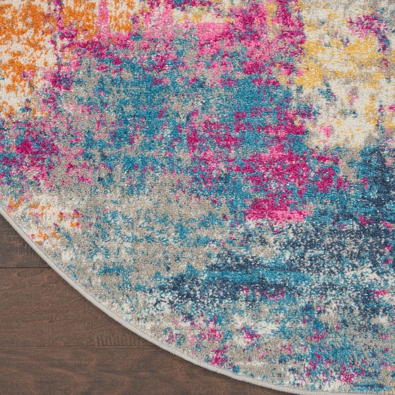 Nourison Passion Abstract Watercolor Multicolor Area Rug