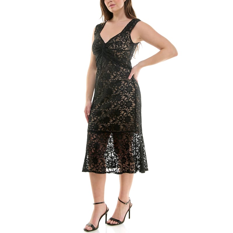 Nicole Miller Stretch Lace Bodycon Dress