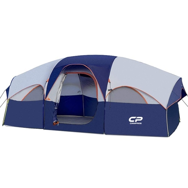 8 Person Camping Tents, Weather Resistant Family Tent, 5 Large