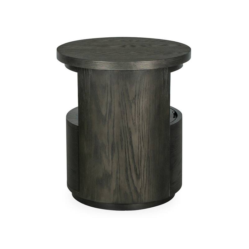 Magnussen Home Bosley Coffee Bean Round End Table - 22''W x 22''D x 25''H