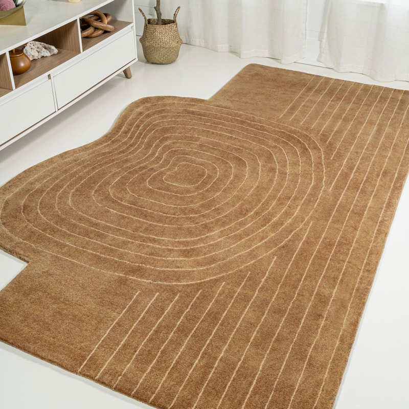 JONATHAN Y Bean Bohemian Abstract Striped Handwoven Wool Area Rug