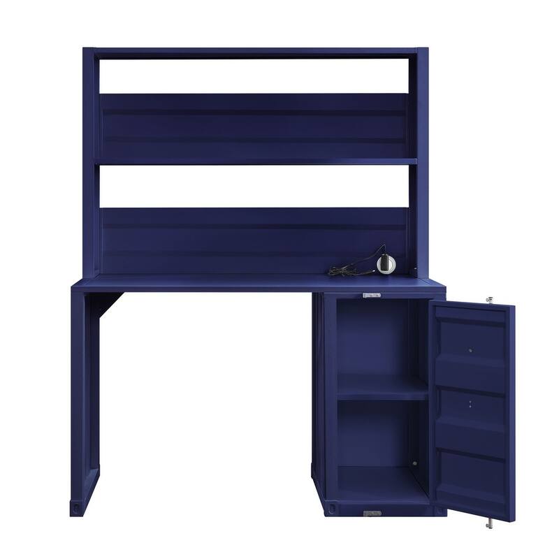 Container Desk and Hutch with Ample Storage Space, Perfect for Home