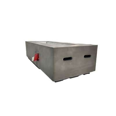 GDFStudio - Mason Contemporary Outdoor Fire Pit Table with Wind Guard and Glass Stone Accent