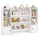 preview thumbnail 4 of 42, Costway Kids Toy Storage and Bookshelf with 8 Boxes Open Shelves & 2 - See Details White
