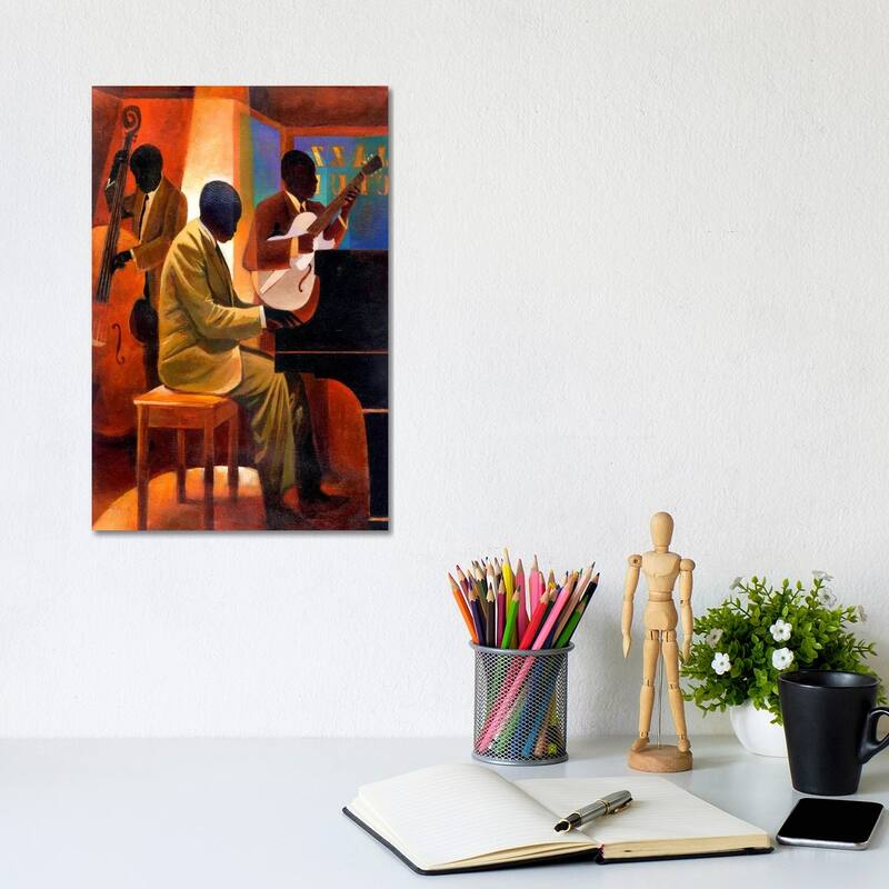 iCanvas "Piano Man" by Keith Mallett Canvas Print - 12x8x0.75