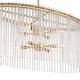 preview thumbnail 2 of 5, Bleecker 8 Light Antique Gold Chandelier - 36'' W x 16'' H