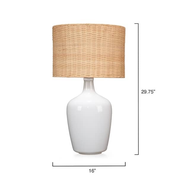 Alden Décor Maddox Jar Table Lamp, White 30 On Sale Bed Bath