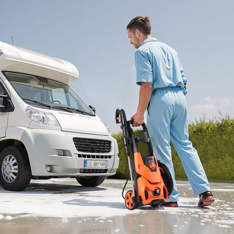 Electric Pressure Washer Max 4200 PSI 2.8 GPM with Nozzles & Foam Cannon - 11.02" x 9.84" x 28.35"