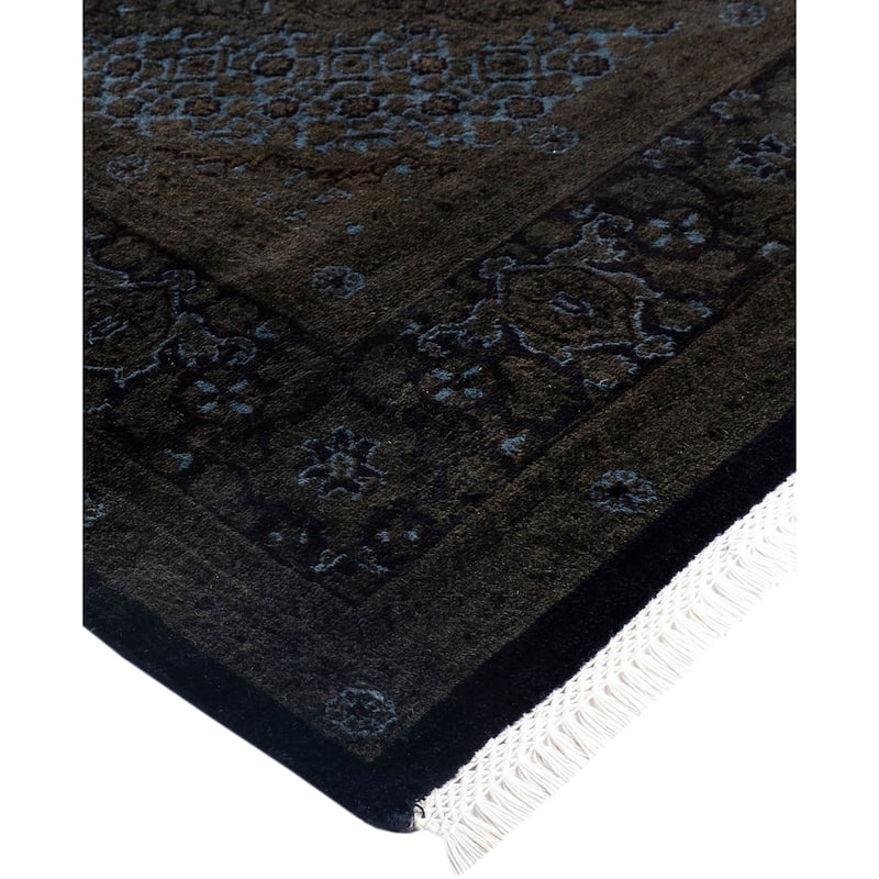 Overdyed One-of-a-Kind Hand-Knotted Area Rug - Black - 6' 0" x 9' 3"