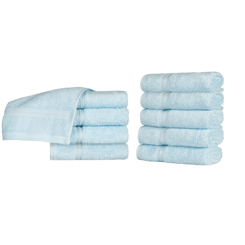 Blue Nile Mills Ibiza Egyptian Cotton Face Towel, Set of 10