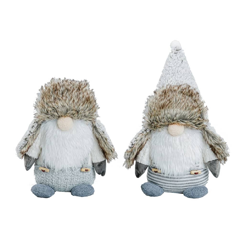 Set of 2 Gnome Brothers Christmas Figurines 16"