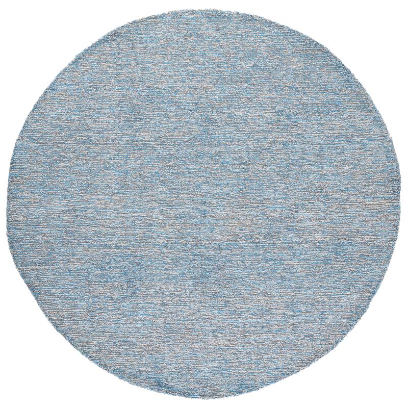 SAFAVIEH Handmade Renewal Bharat Wool Rug - 6' Round - Blue/Ivory