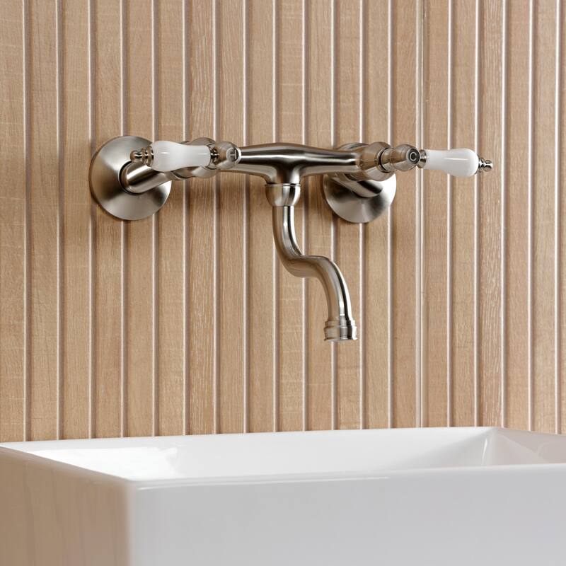 Kingston Brass Kingston Two-Handle 2-Hole Wall Mount Bathroom Faucet
