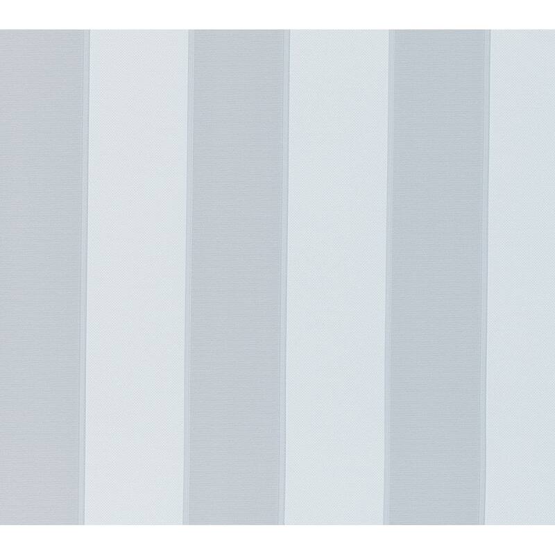 Galerie Wallcoverings Neapolis 3 Classic Wide Stripe Design Vinyl on Paper Embossed Wallpaper Roll - 33 feet x 21 inches - Grey