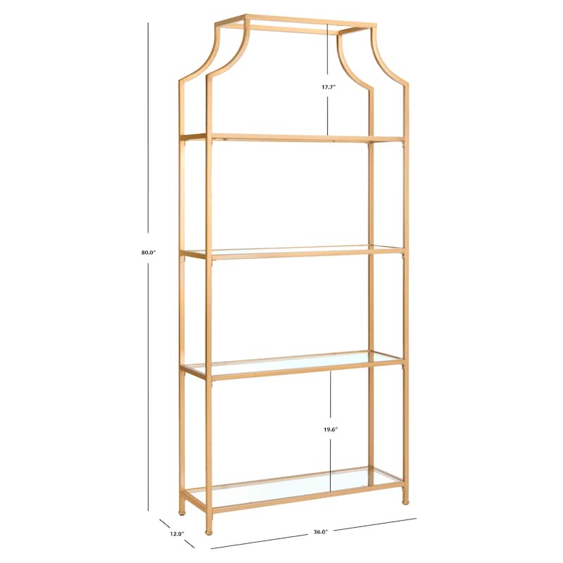 SAFAVIEH Sheron 4-Tier White Etagere - 36" x 12" x 80" - 36Wx12Dx80H