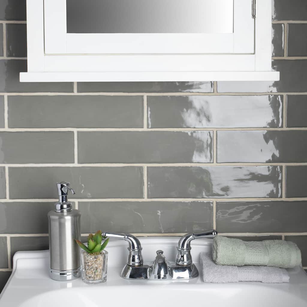 Merola Tile Chester Grey 3" x 12" Ceramic Wall Tile
