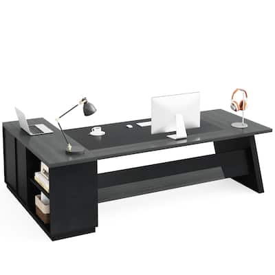 L-shaped Executive Computer Desk with Drawers for Office