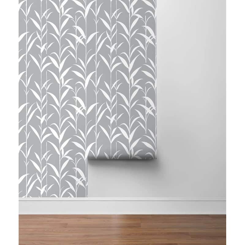 NextWall Bamboo Leaves Peel and Stick Wallpaper