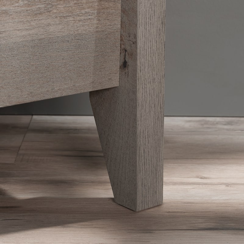 Wood Corner TV Stand for TVs up to 50", Brown - 47.01" W x 19.45" D x 30.12" H