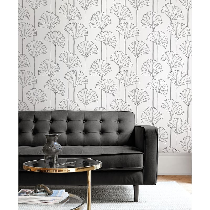 NextWall Ginkgo Leaf Peel and Stick Wallpaper