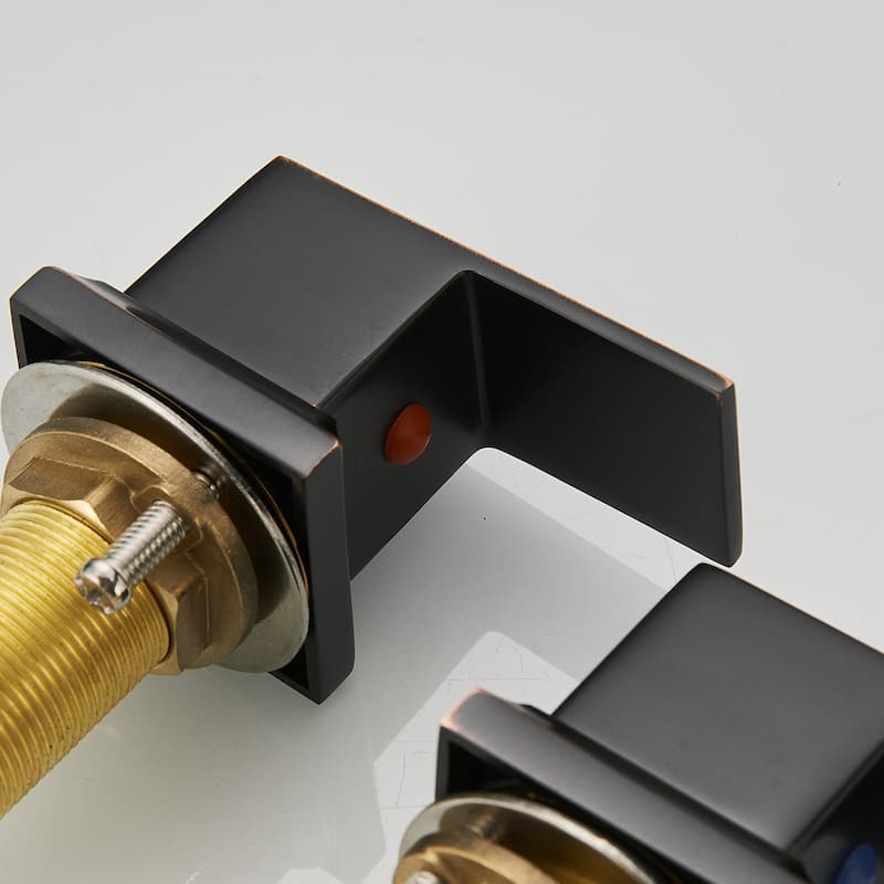 2-Handle Widespread Bathroom Faucet with Pop-up Drain and Supply Hose