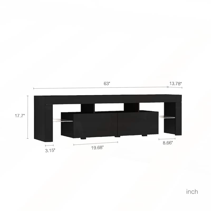 High gloss TV Stand with LED Lights