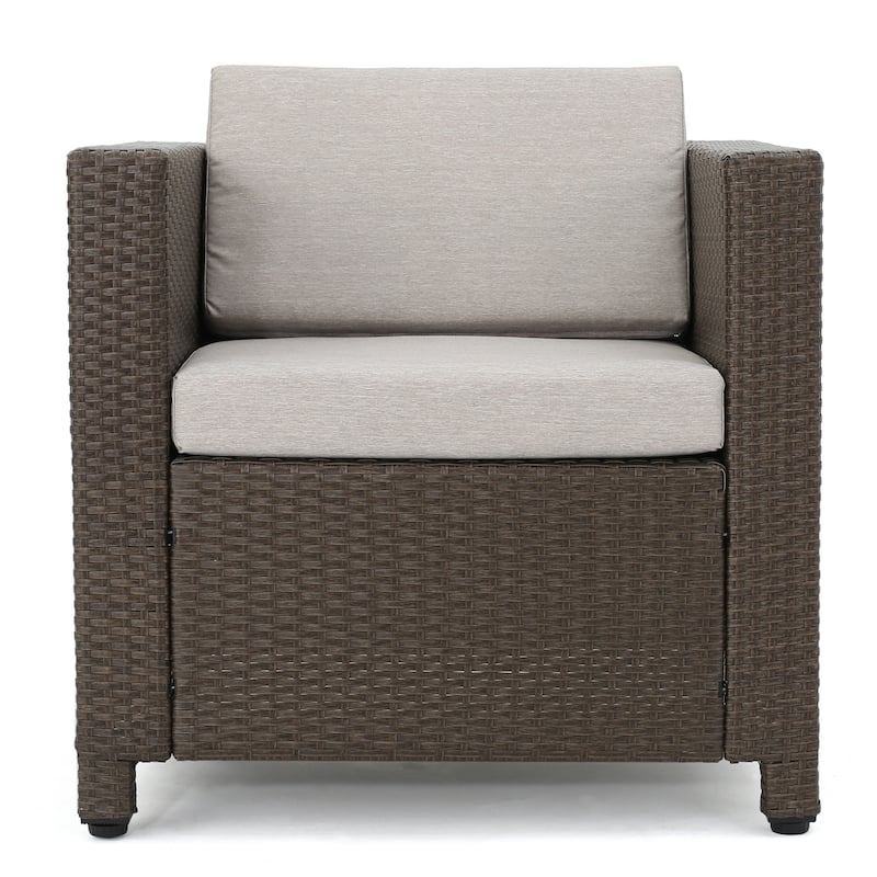 Puerta Outdoor 8-piece Wicker Sofa Chat Set with Cushions by Christopher Knight Home
