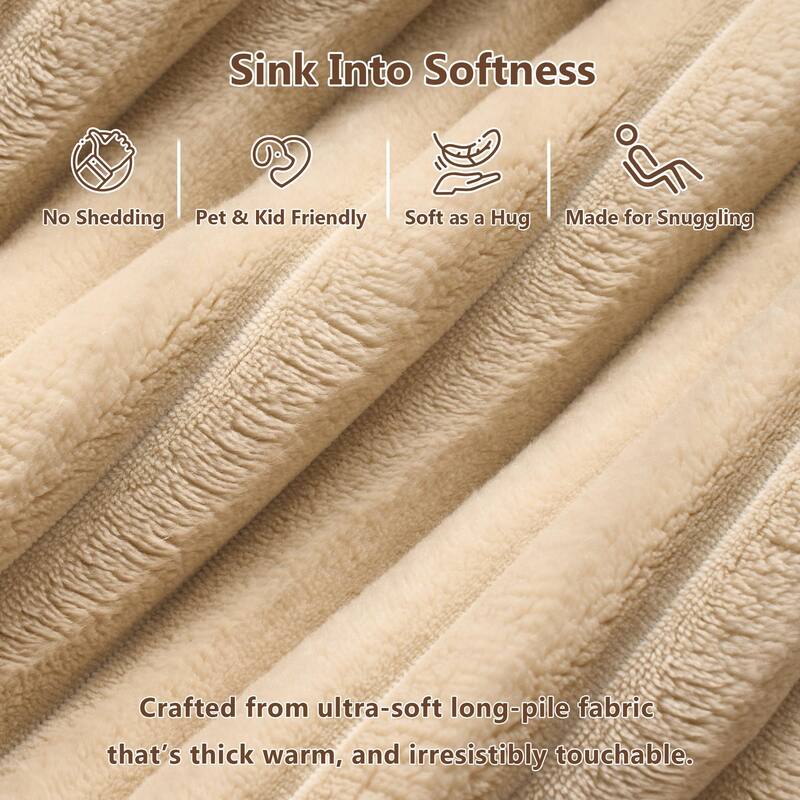 HOOOWOOO U-Shaped Plush Corduroy Modular Sectional Sofa with Chaise Lounge