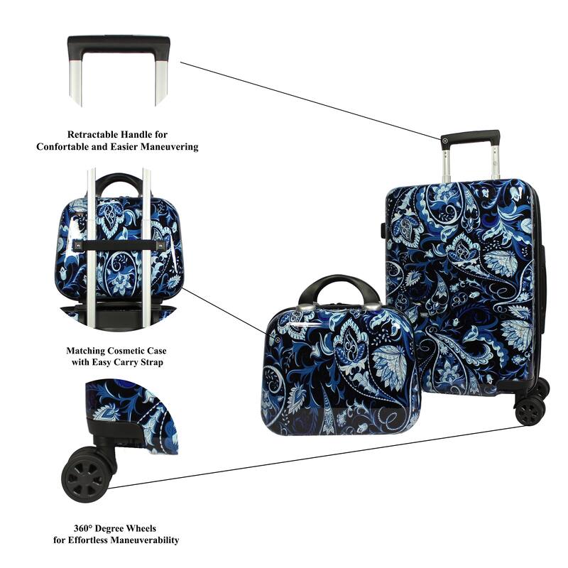 World Traveler Hardside 2-Piece Carry-On Spinner Luggage Set