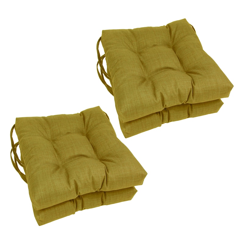 16-inch Square Indoor/Outdoor Chair Cushions (Set of 4) - 16 x 16 - Avocado