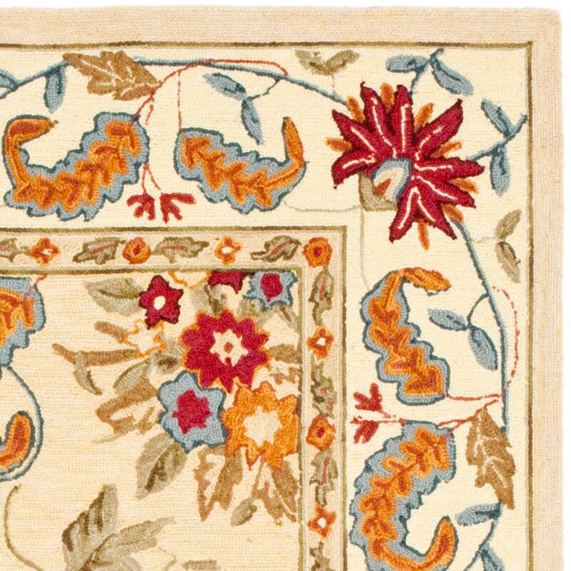 SAFAVIEH Handmade Chelsea Ashlyn French Country Floral Wool Rug