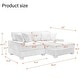 preview thumbnail 22 of 193, Oversized Modular Sectional Sofa Set with Pillows