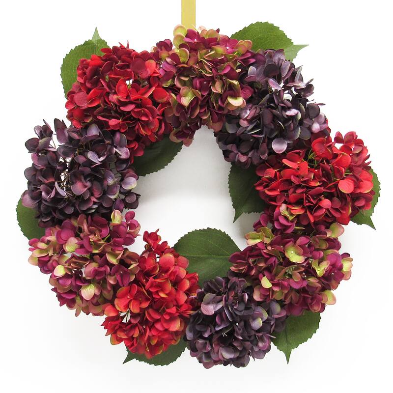 Artificial Hydrangea Flower Wreath 20in