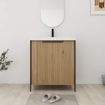 Bathroom Vanity With Sink In 24/30/36 Inch, Freestanding Bathroom Vanity With Soft Close Door and Adjustable Shelf