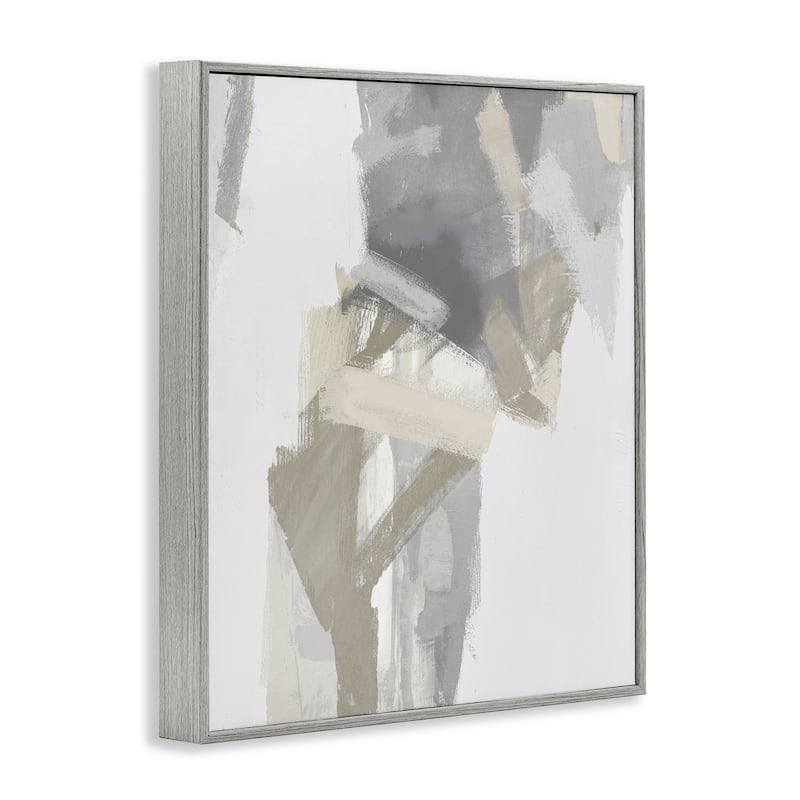 Stupell Elegant Grey & Beige Streaks Framed Giclee Art Design By Rachel Springer