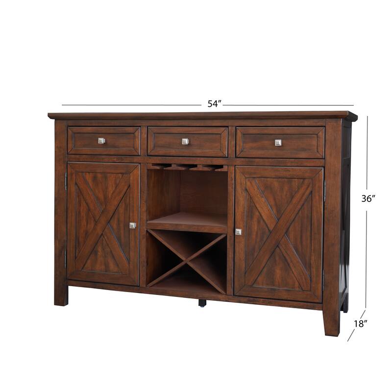 Abbyson Theo 54 Inch Wood Server