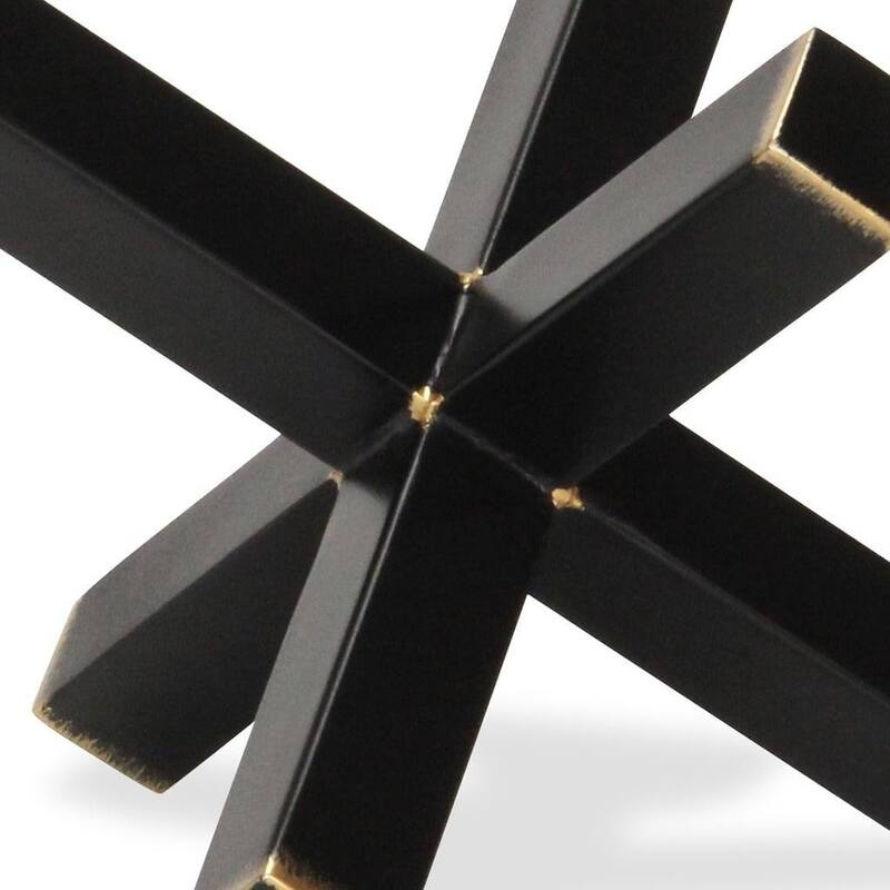 HomeRoots 8" Black Metal Hand Painted Decorative Jack - 8.00 in. x 8.00 in. x 8.00 in.