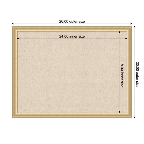 dimension image slide 59 of 91, Amanti Art Framed Fabric Pinboard Natural Linen Printed Bulletin Board