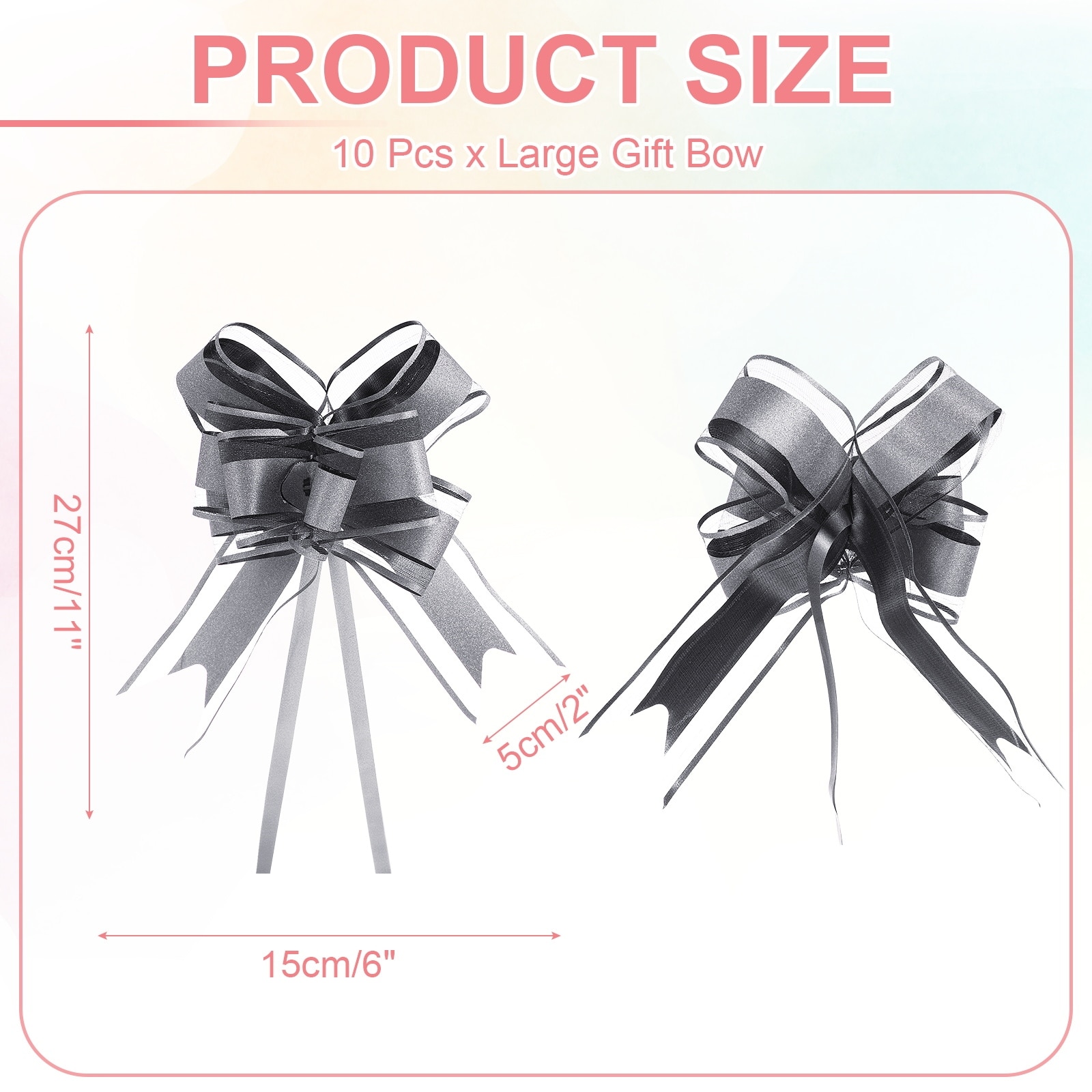Large Gift Bow Pull Bows for Gift Wrapping Decor - 28x8 Inch