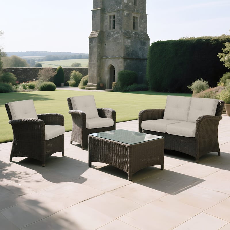 2 Pcs Set High Back Patio Chair Cushions, Tufted Rocking Chair Cushions, Adirondack Cushions