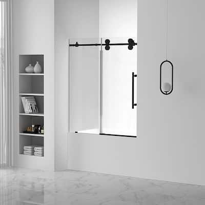 Fine Fixtures Tub Door Sliding Frameless Tempered Glass