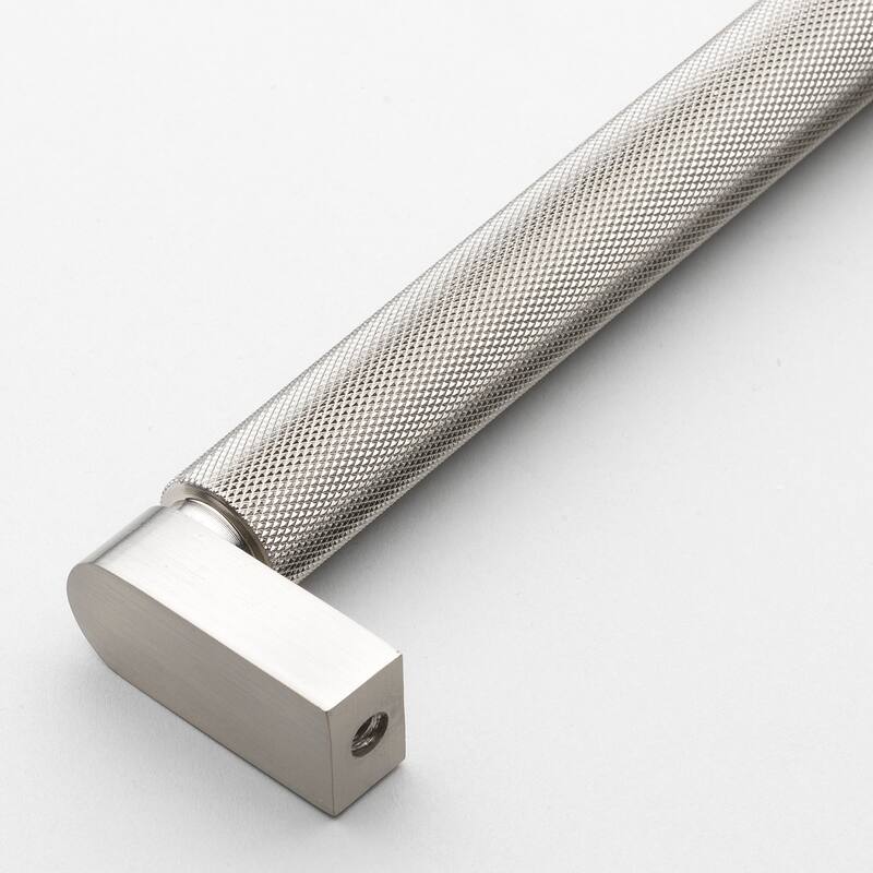 12-5/8 Inch Screw Spacing Solid Knurled Bar Pull Cabinet Hardware Handle - 4788-320-SN