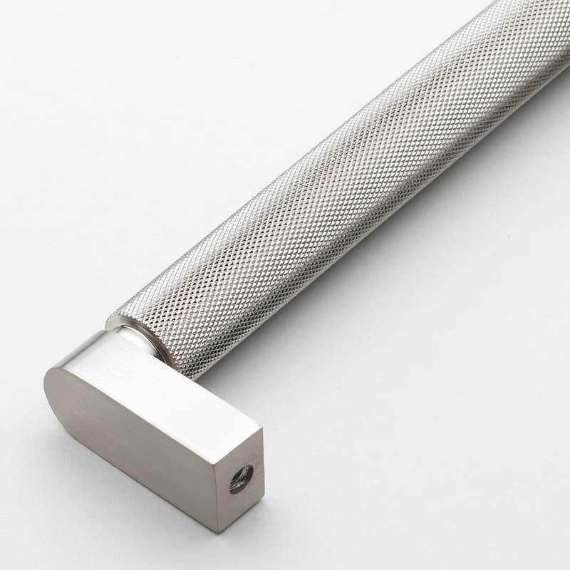 GlideRite 10-Pack 5-inch Center Solid Knurled Bar Pull Satin Nickel